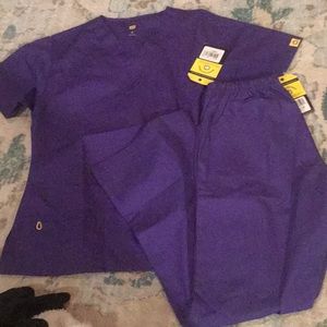Brand new with tags eggplant purple women's scrubs